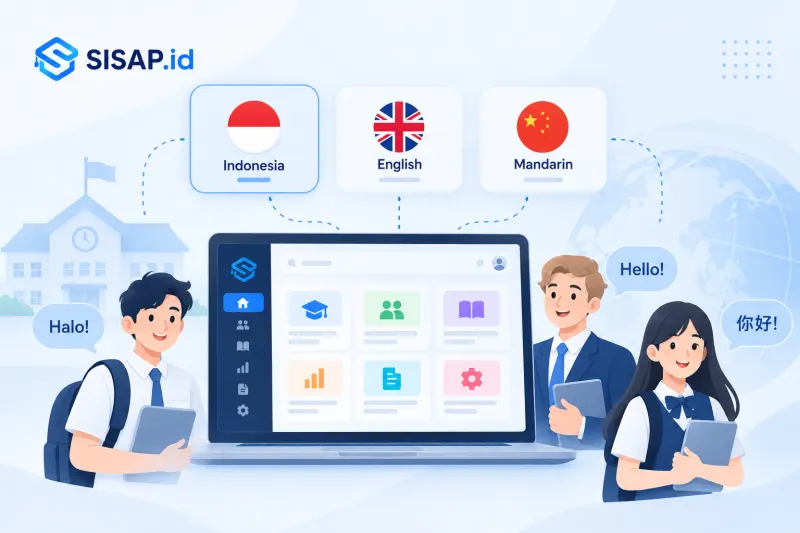 Multi-Bahasa: Indonesia, Inggris, Mandarin