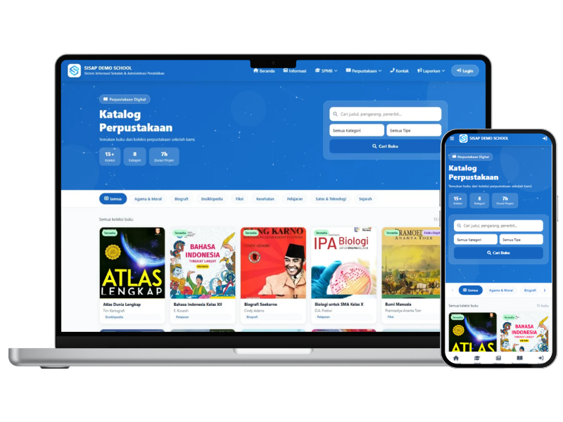 Screenshot Sistem Perpustakaan — SISAP