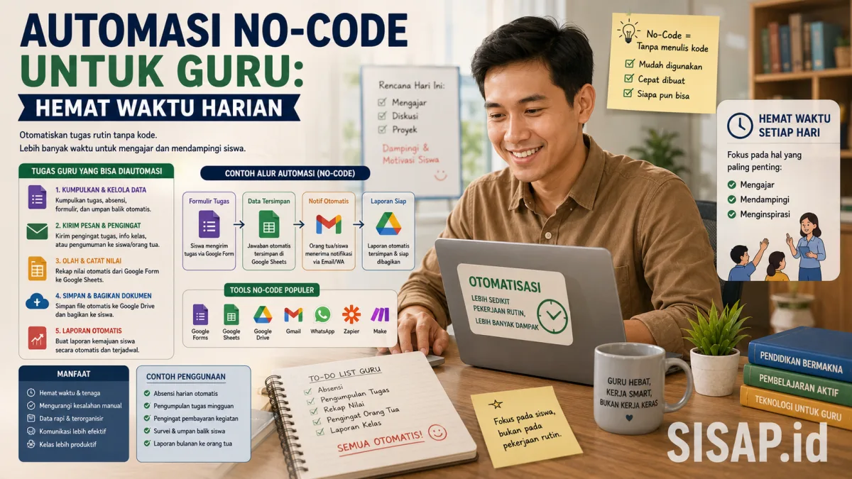 Automasi No-Code untuk Guru: Hemat Waktu Harian