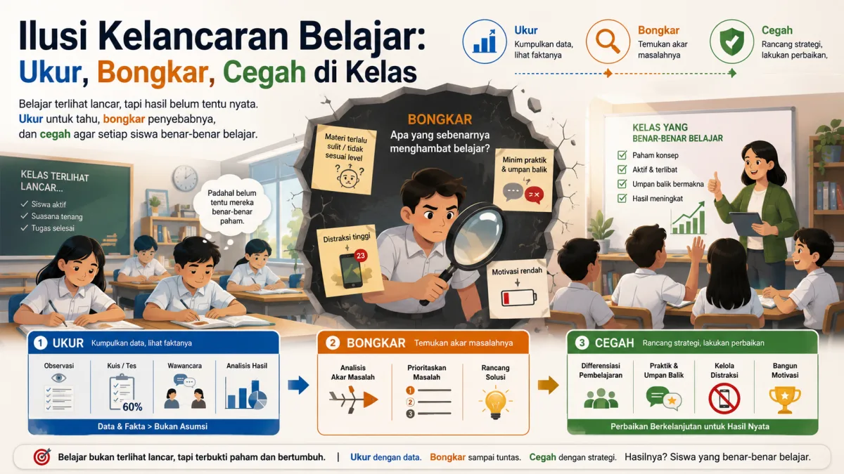 Ilusi Kelancaran Belajar: Ukur, Bongkar, Cegah di Kelas