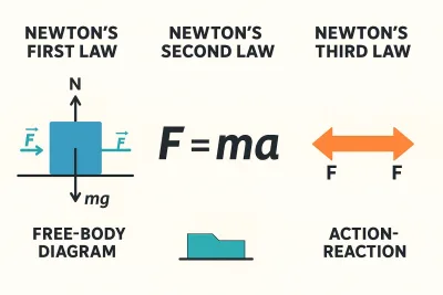 Hukum Newton Kelas 10: Visual, Contoh, Latihan Ringkas